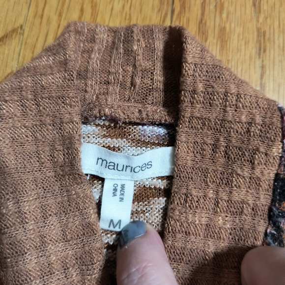 Maurice's floral cardigan, size medium, burnt orange - Picture 2 of 5